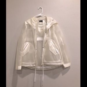 Zara Basic Outerwear Translucent Raincoat